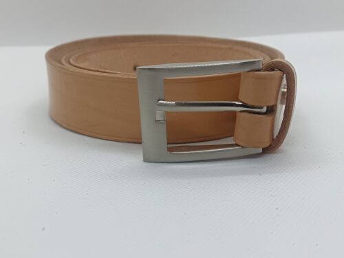 Ceinture cuir tannage végétal teinte naturelle – Image 8