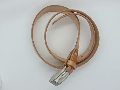 Ceinture cuir tannage végétal teinte naturelle – Image 6