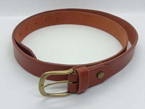 Ceinture cuir tannage végétal brun – Image 4