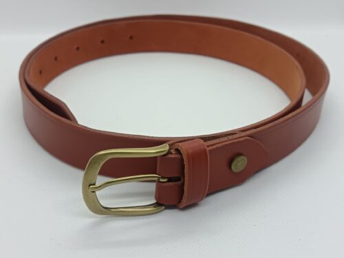 Ceinture cuir tannage végétal brun – Image 3