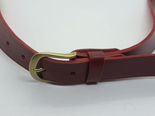 Ceinture cuir tannage végétal rouge carmin – Image 2
