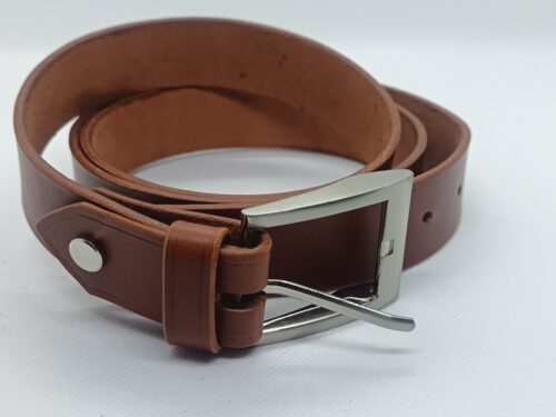 ceinture cuir tannage végétal marron