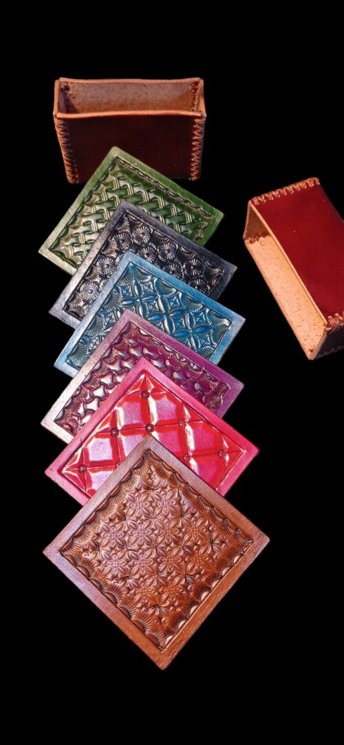 Ensemble de sous verres avec sa boite de rangement – Image 3
