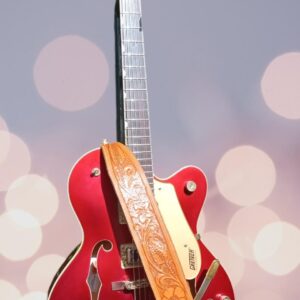 sangle de guitare cuir repoussé